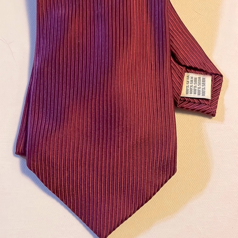 W H BELK maroon mens necktie